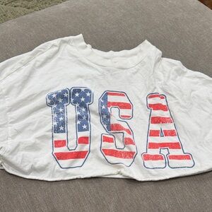 USA Graphic Crop Top